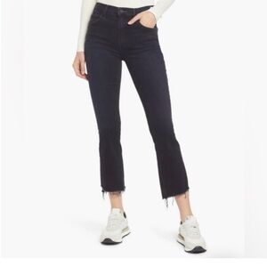 MOTHER Ankle Cropped Black Jeans